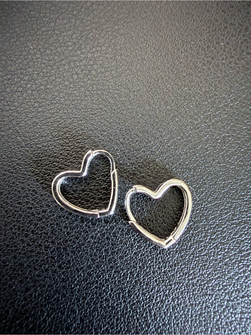 925 Sterling Silver Dainty Heart Hoop Earrings